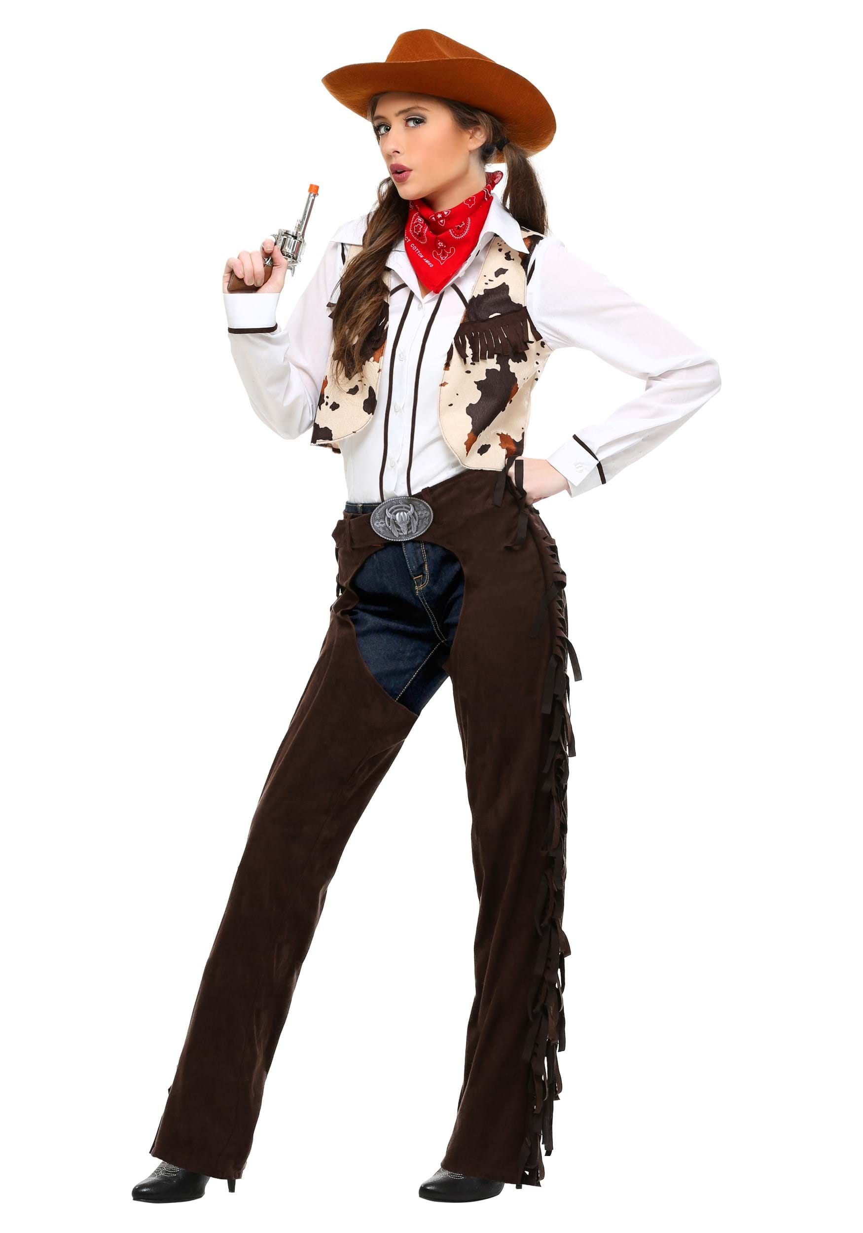 Image of Adult Cowgirl Chaps Costume | Cowgirl Costumes ID FUN2945AD-L