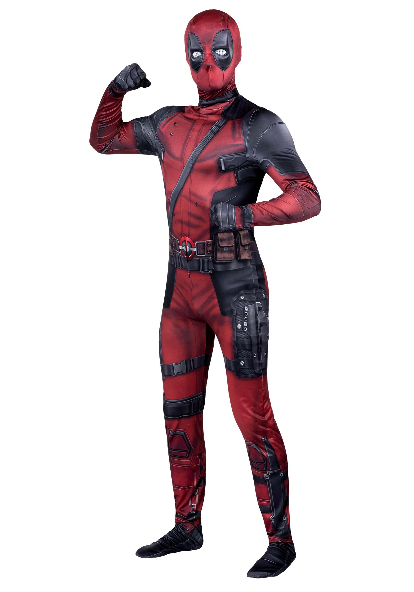 Image of Adult Marvel Deadpool Zentai Suit Costume | Superhero Costumes ID JWC3190-XL