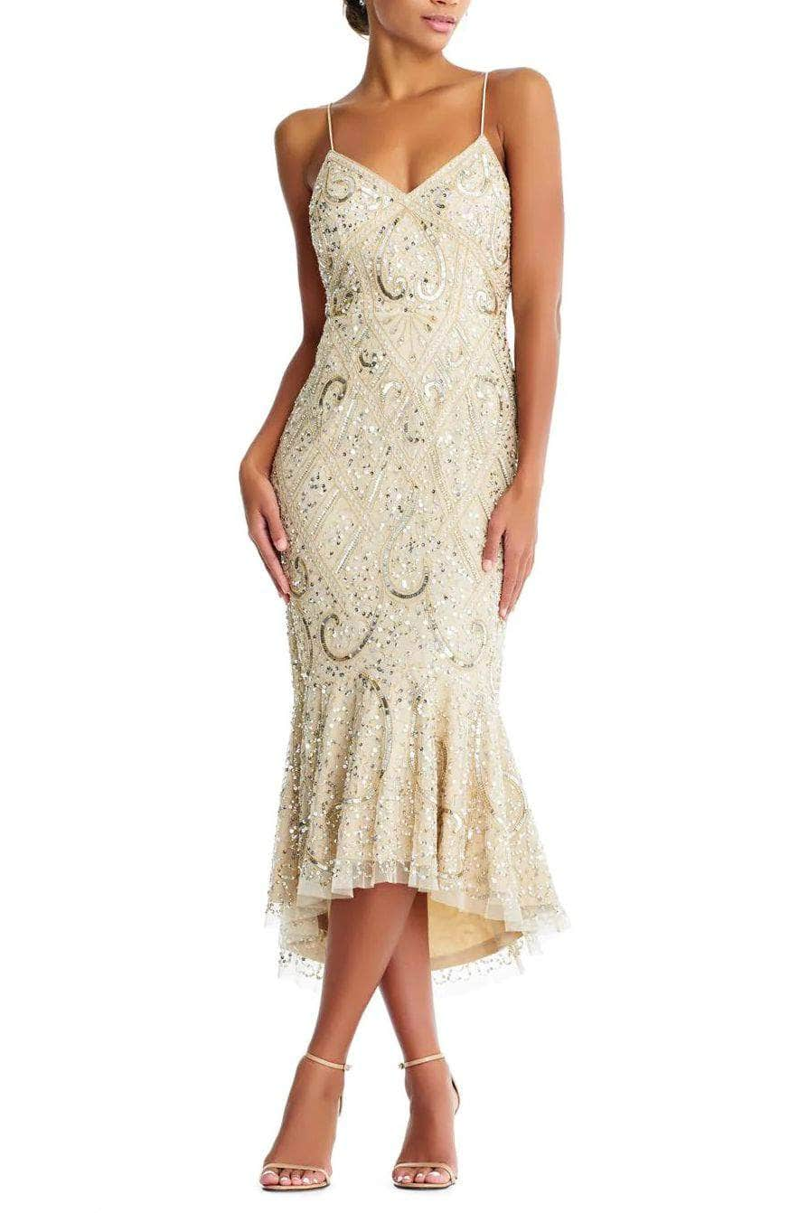 Image of Aidan Mattox MD1E203330 - Jeweled Tea Length Evening Dress