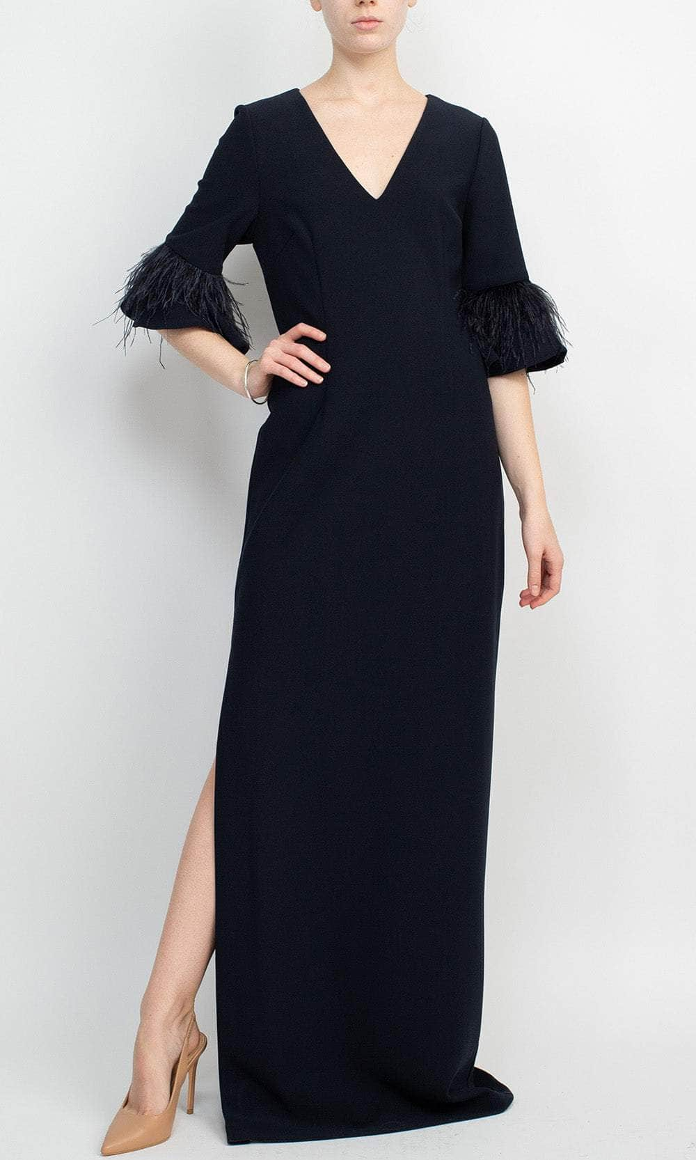 Image of Aidan Mattox MD1E207385 - Quarter Sleeve V Neck Gown