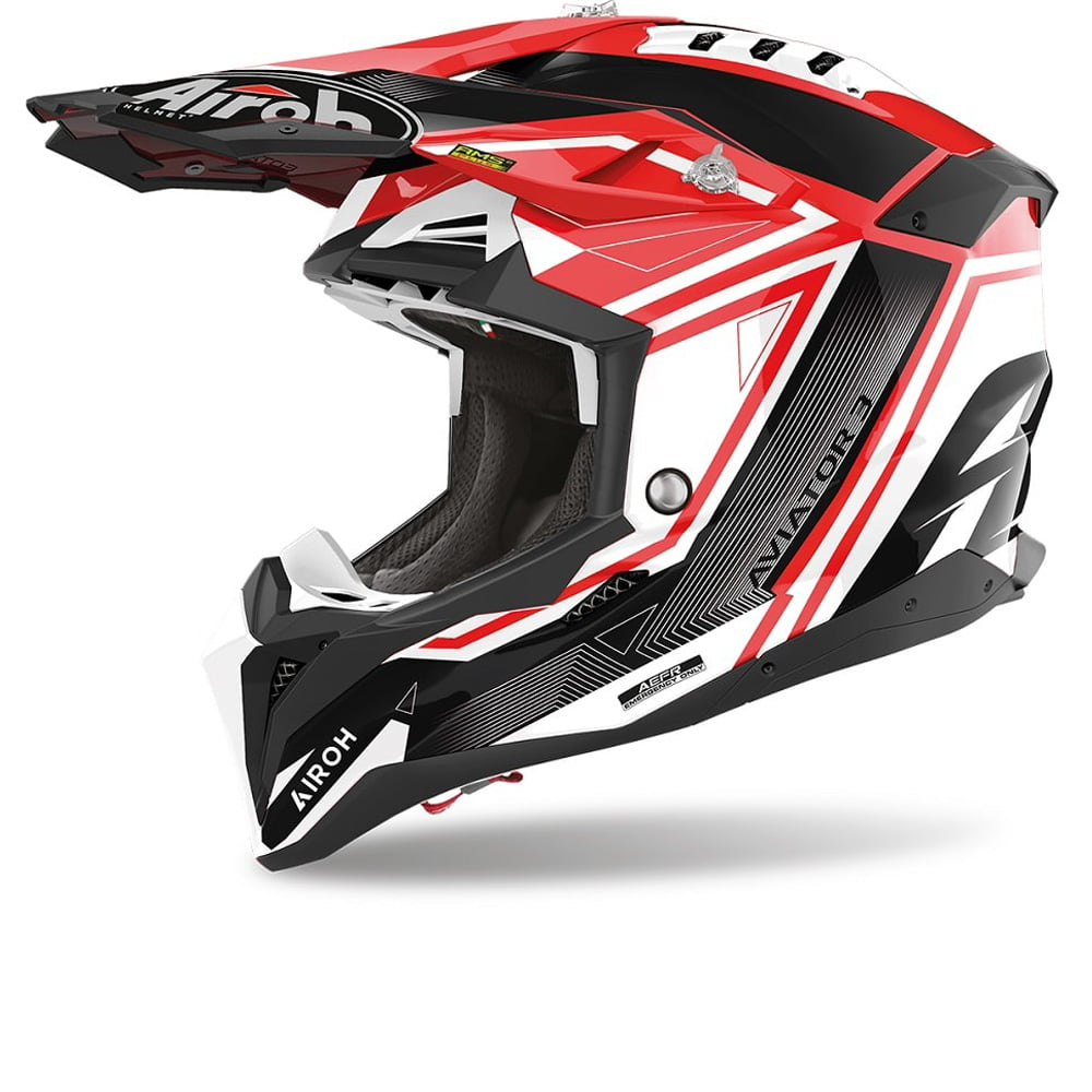 Image of Airoh Aviator 3 League Red Offroad Helmet Talla S