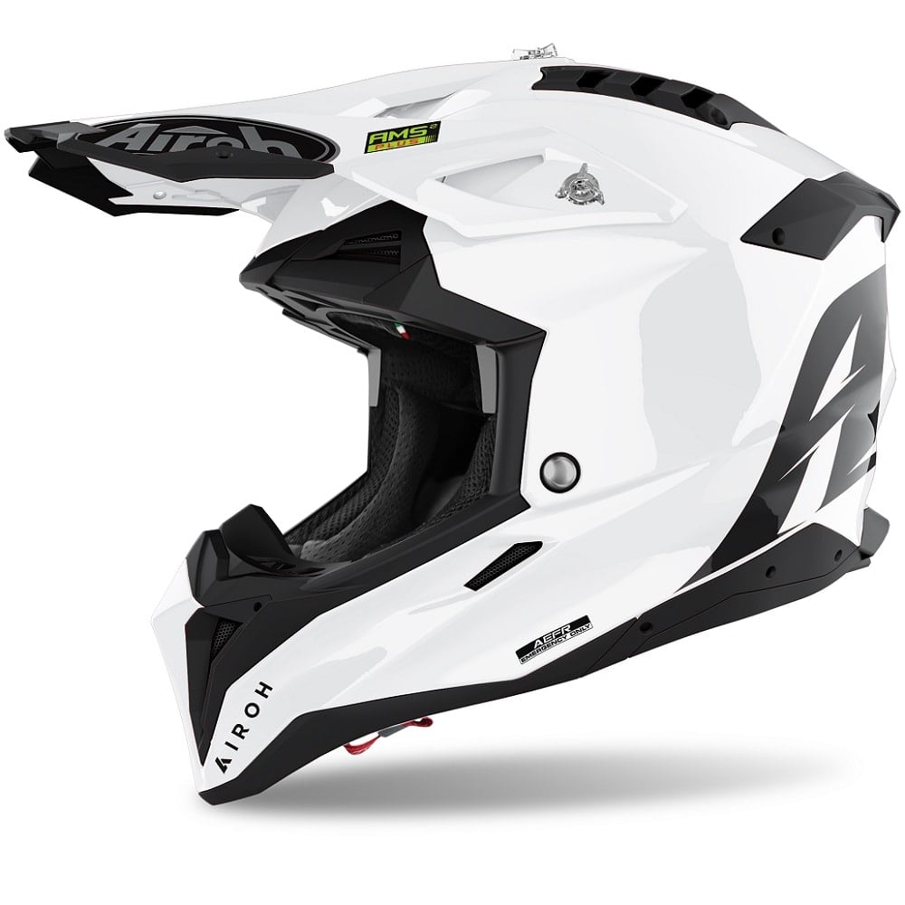 Image of Airoh Aviator 3 White Offroad Helmet Size M EN