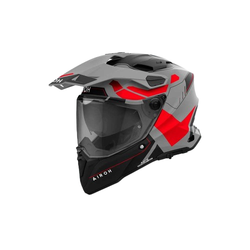 Image of Airoh Commander 2 Reveal Red Fluo Matt Adventure Helmet Größe XL