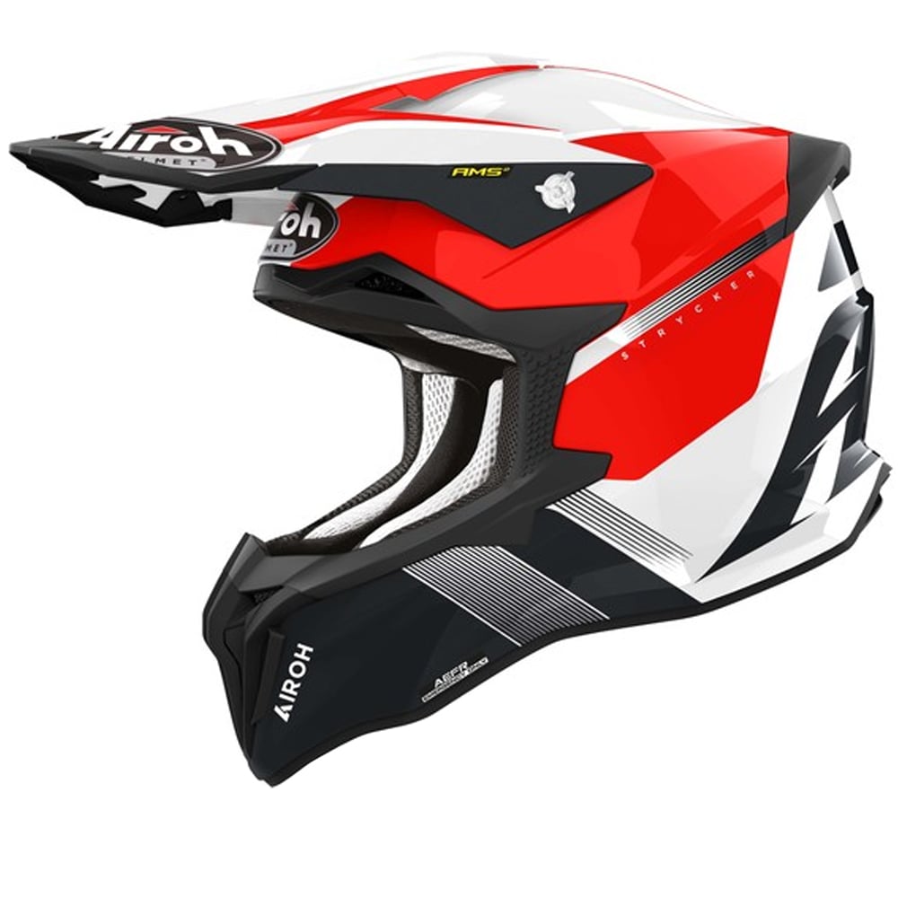 Image of Airoh Strycker Blazer Red Offroad Helmet Size XL ID 8029243346340