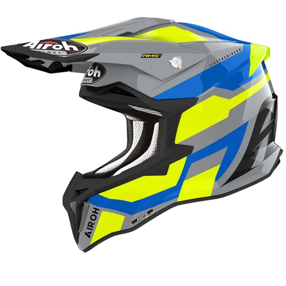 Image of Airoh Strycker Glam Yellow Offroad Helmet Size M ID 8029243345909