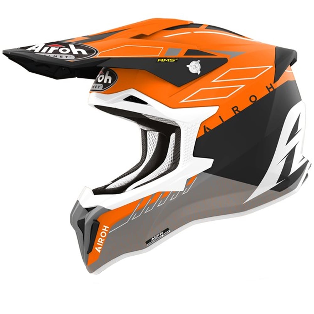 Image of Airoh Strycker Skin Orange Matt Offroad Helmet Size XS EN