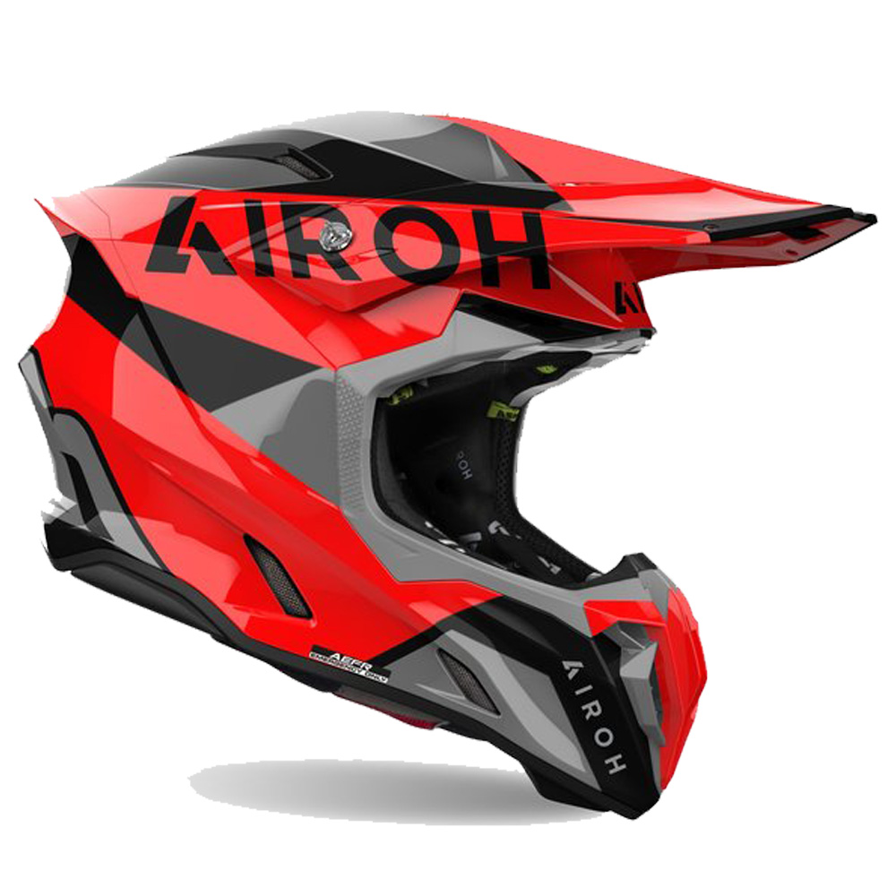 Image of Airoh Twist 3 King Rouge Gris Casque Cross Taille S
