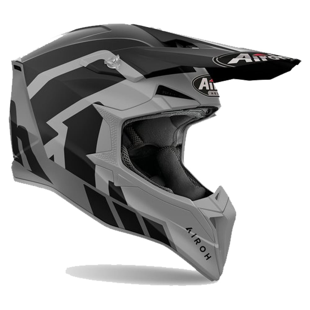 Image of Airoh Wraaap Reloaded Grey Black Offroad Helmet Talla M