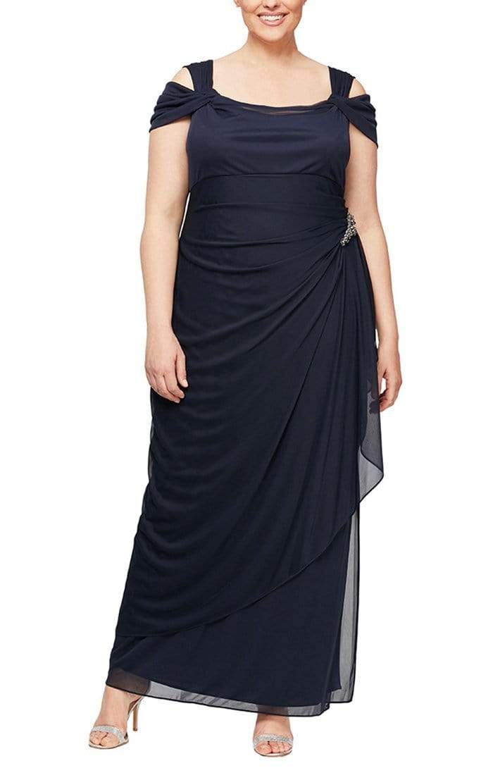 Image of Alex Evenings - 432902 Plus Size Cowl Neck Sheath Dress