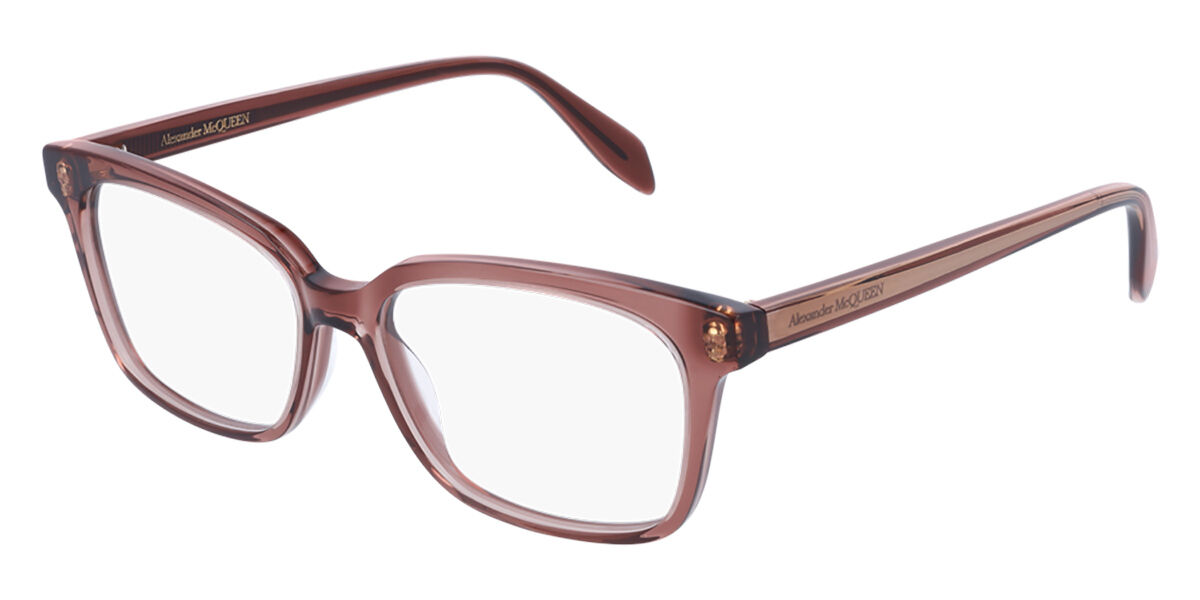 Image of Alexander McQueen AM0243O 003 52 Brązowe Damskie Okulary Korekcyjne PL