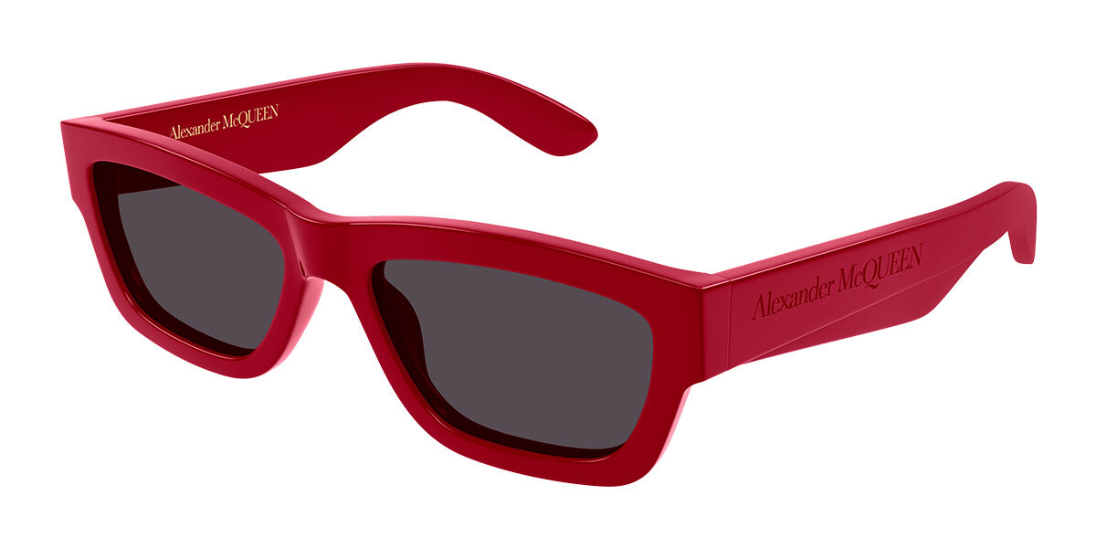 Image of Alexander McQueen AM0419S 004 56 Lunettes De Soleil Homme Rouges FR