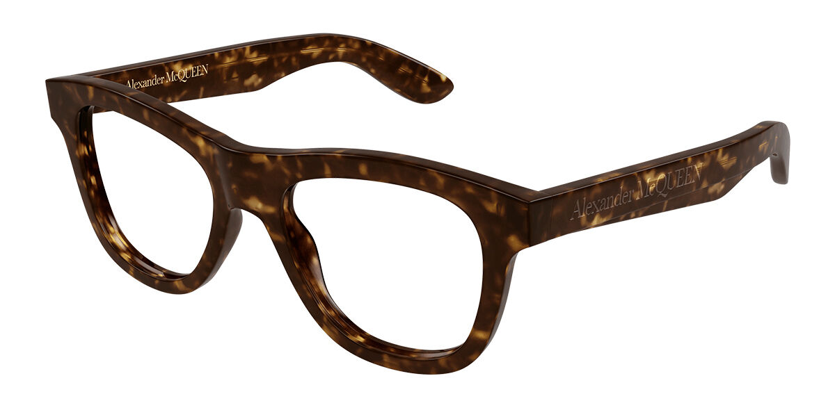 Image of Alexander McQueen AM0421O 002 52 Tortoiseshell Męskie Okulary Korekcyjne PL