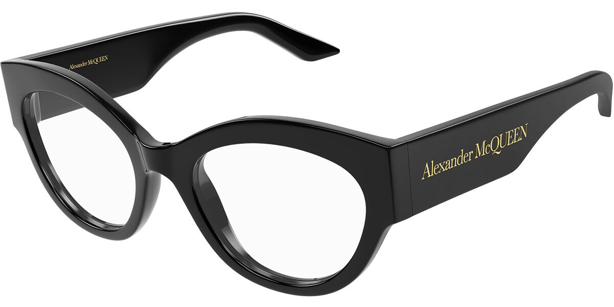 Image of Alexander McQueen AM0435O 001 Óculos de Grau Pretos Feminino PRT