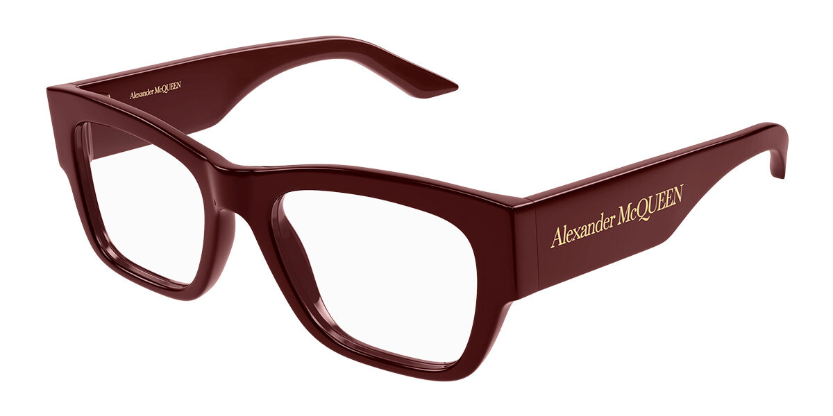 Image of Alexander McQueen AM0436O 003 52 Burgundy Damskie Okulary Korekcyjne PL