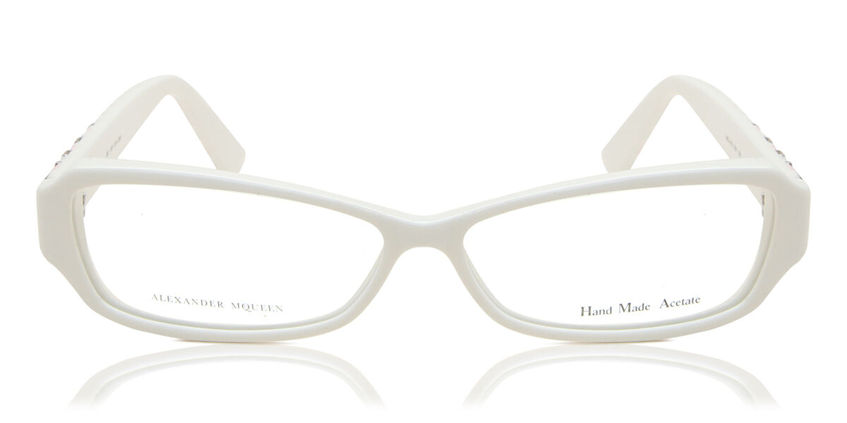 Image of Alexander McQueen AMQ 4161 R2Y Gafas Recetadas para Mujer Blancas ESP