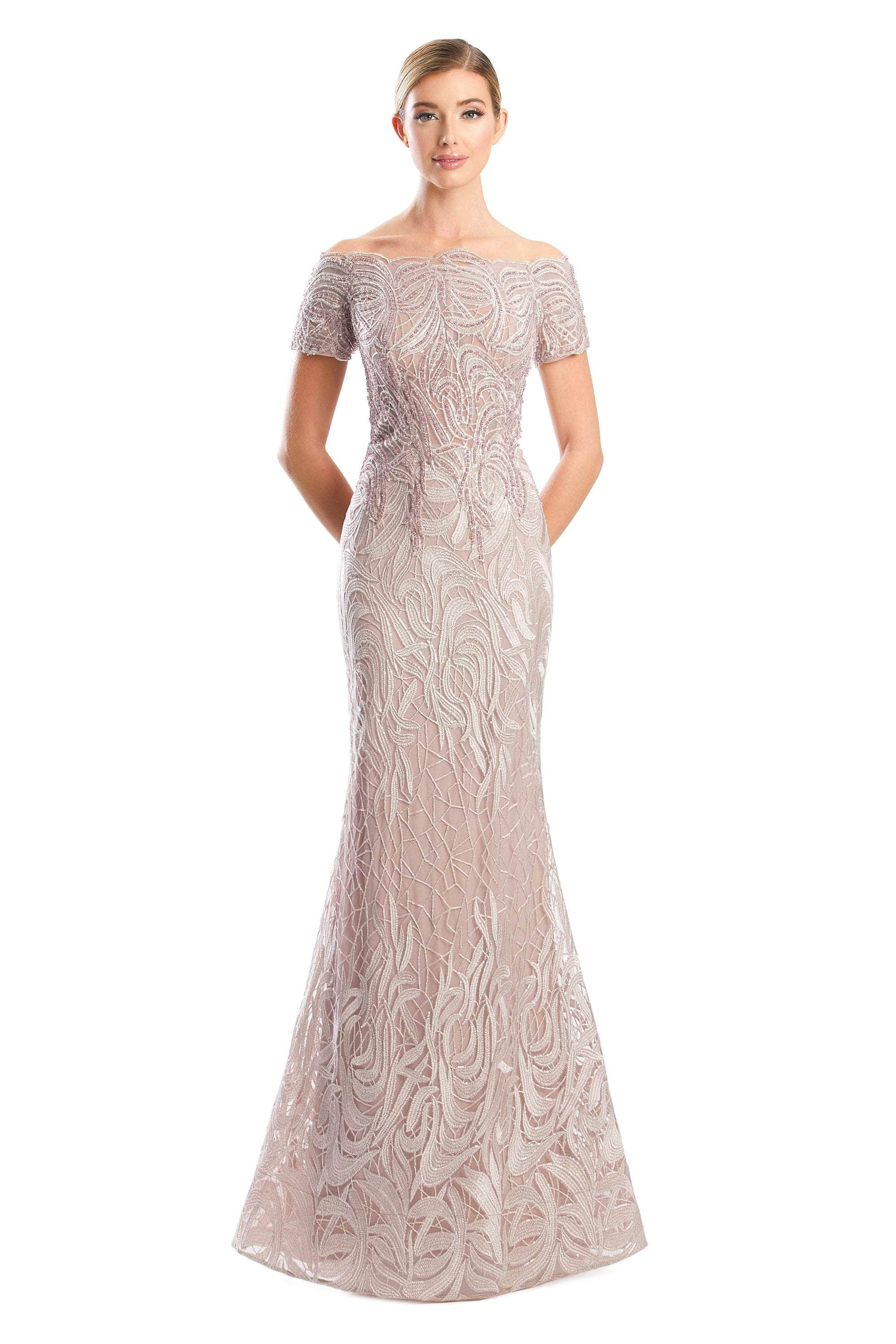 Image of Alexander by Daymor 1765S23 - Off the Shoulder Formal Sheath Gown