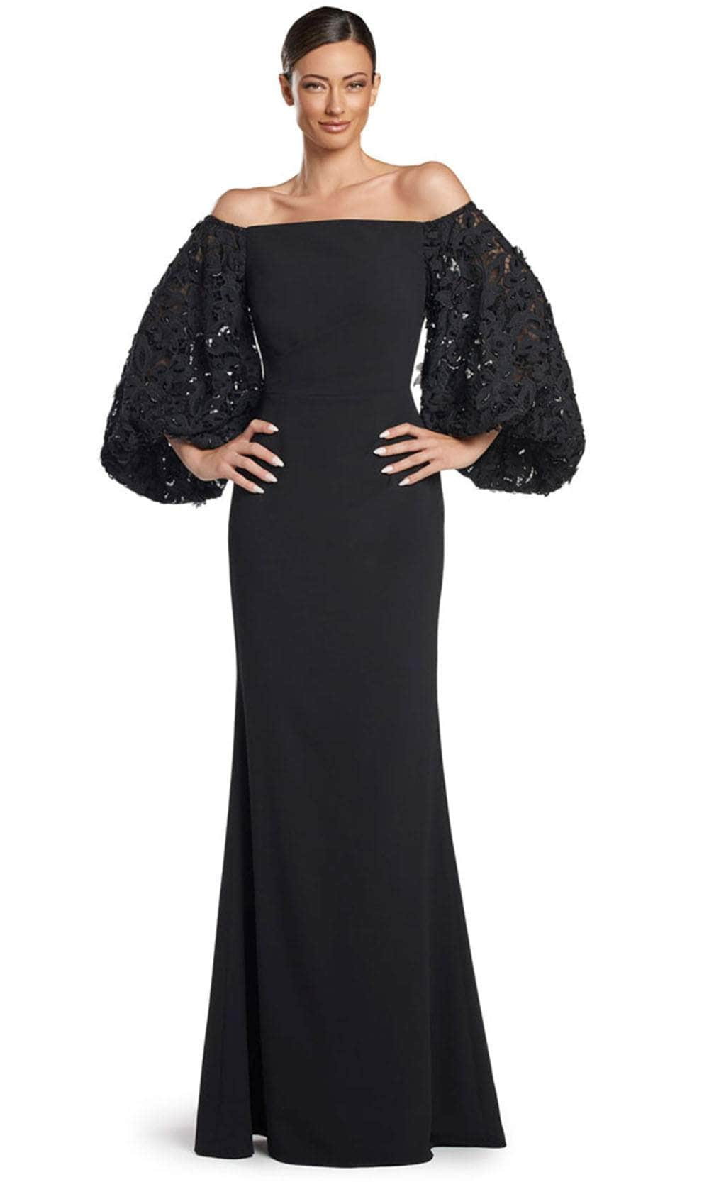 Image of Alexander by Daymor 2047F24 - Lace Off-Shoulder Long Gown