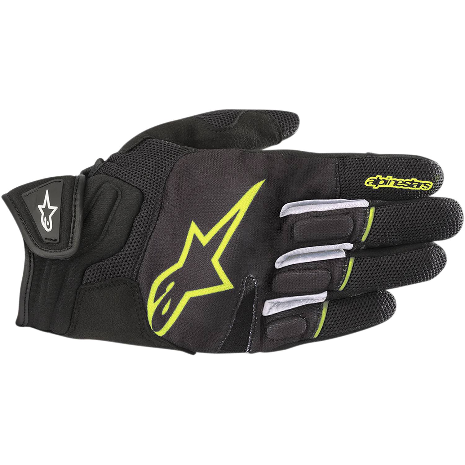 Image of Alpinestars Atom Gloves Black Fluo Yellow Size L EN