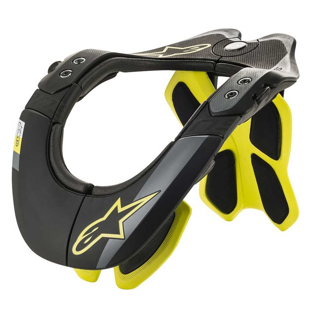 Image of Alpinestars BNS Tech-2 Nacken Schwarz Fluo Gelb Größe XS-M