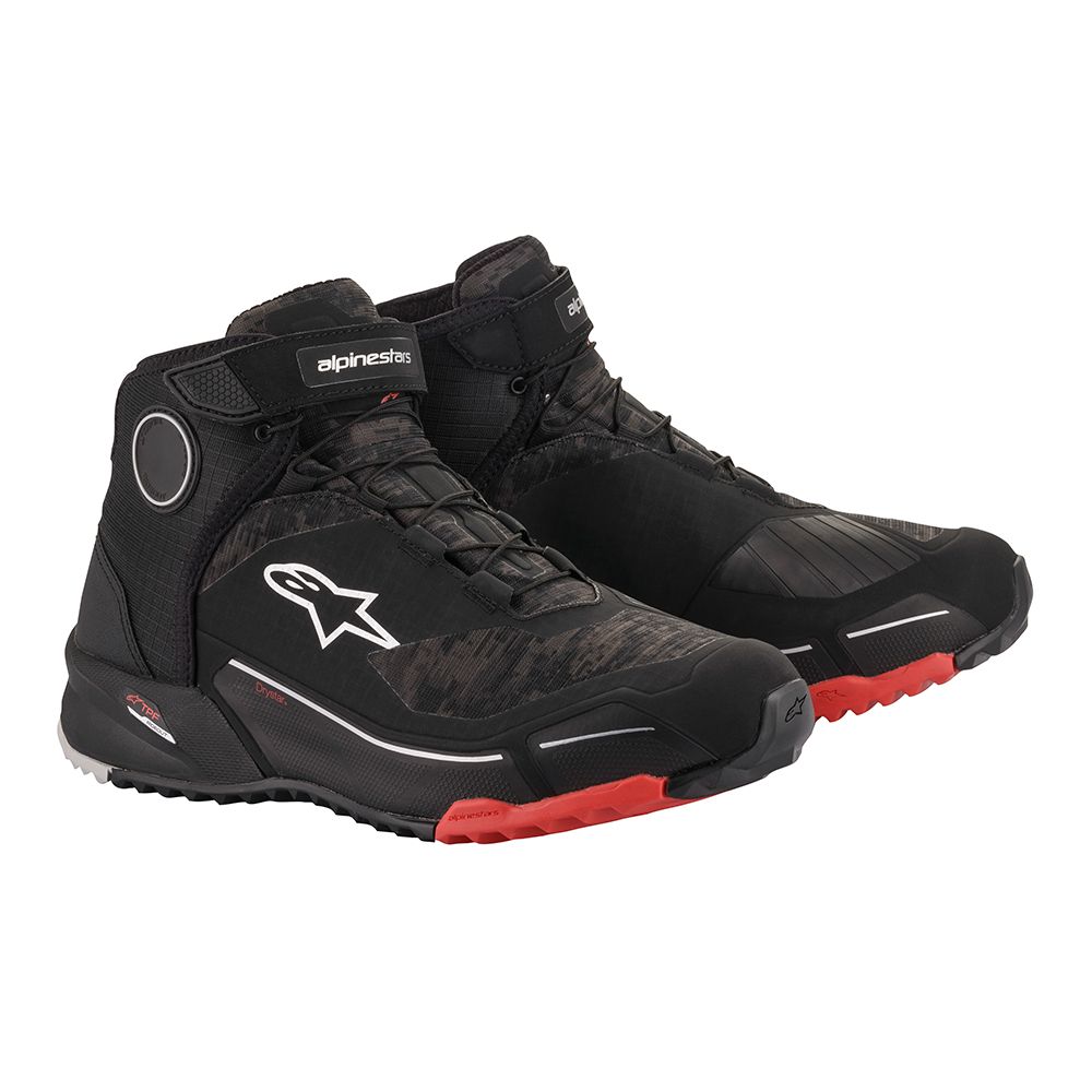 Image of Alpinestars CR-X Drystar Schwarz Camo Rot Schuhe Größe US 105