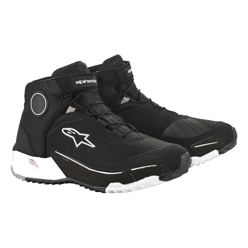 Image of Alpinestars Cr-X Drystar Riding Shoes Black White Size US 125 EN
