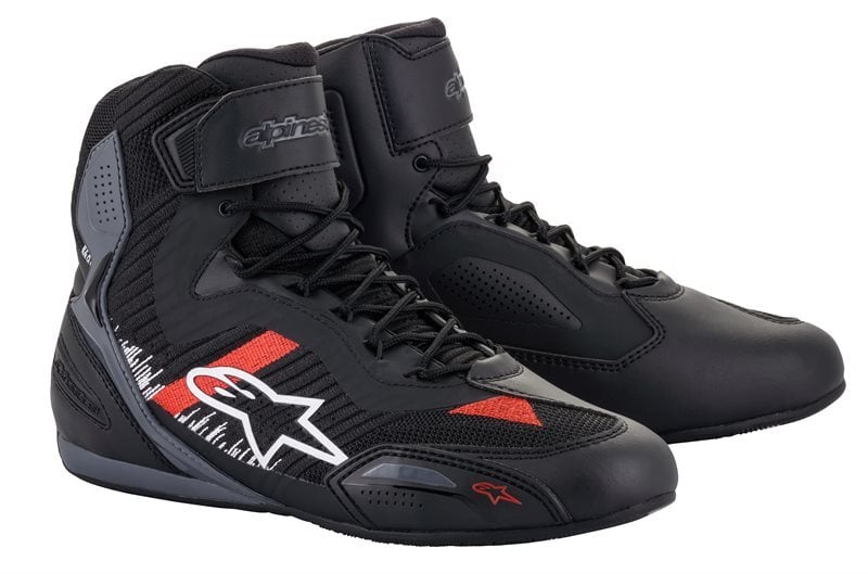 Image of Alpinestars Faster-3 Rideknit Noir Gris Bright Rouge Chaussures Taille US 115