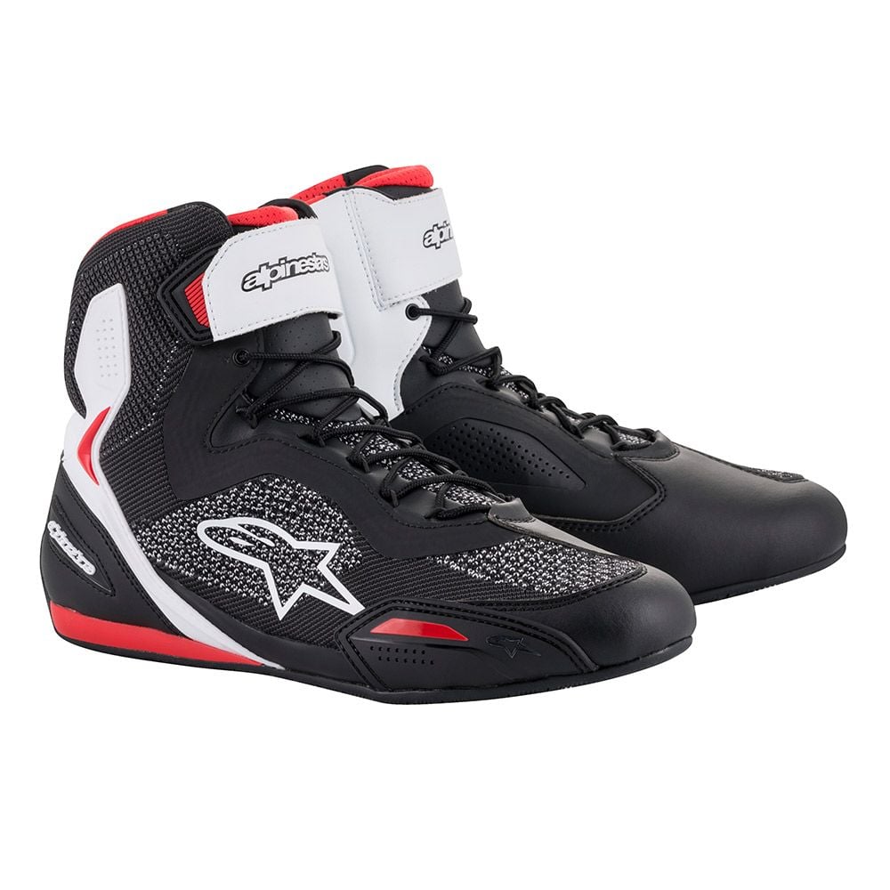 Image of Alpinestars Faster-3 Rideknit Schwarz Weiß Rot Schuhe Größe US 115