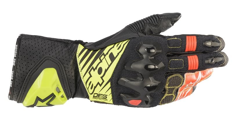 Image of Alpinestars GP Tech V2 Black Yellow Fluo White Red Fluo Size M ID 8059175914263