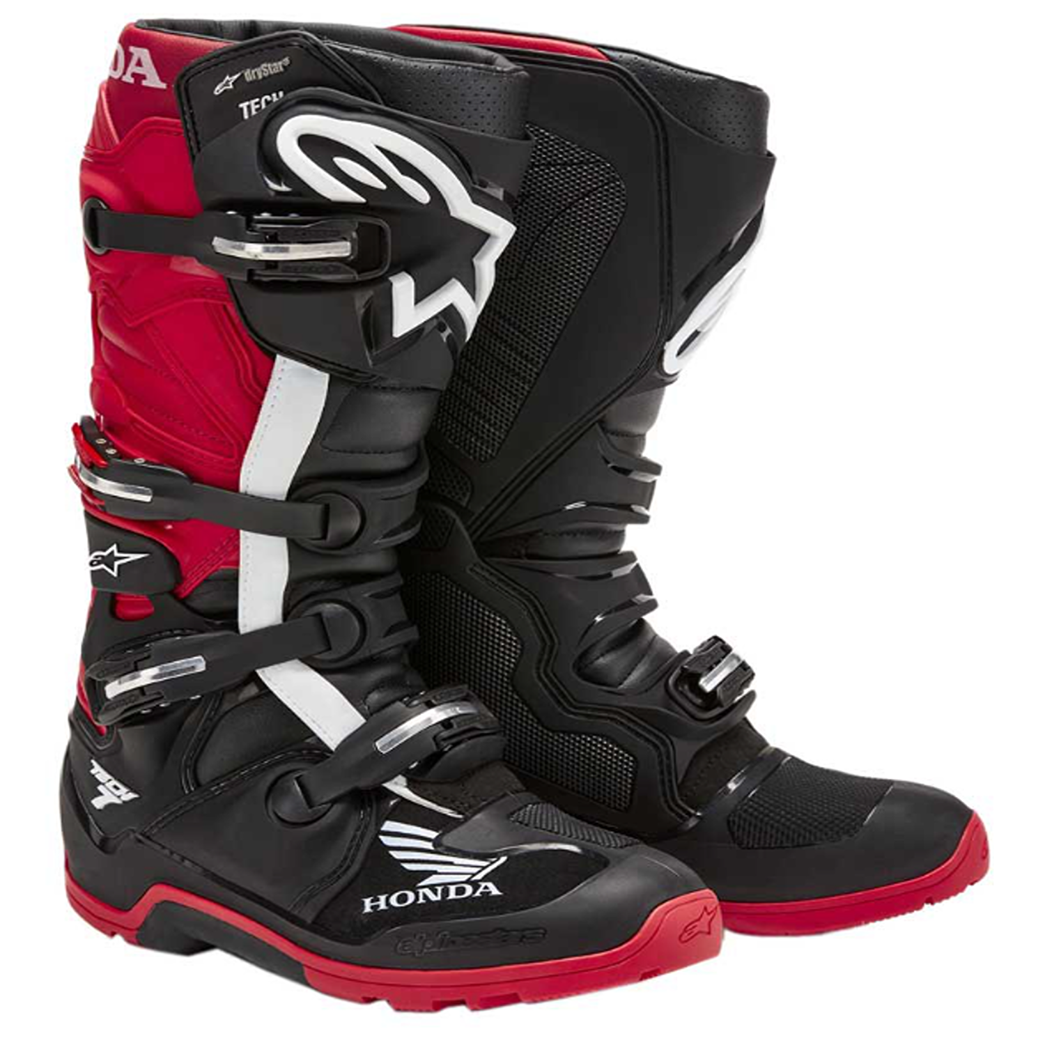 Image of Alpinestars Honda Tech 7 Enduro Drystar Boots Black Bright Red Größe US 12