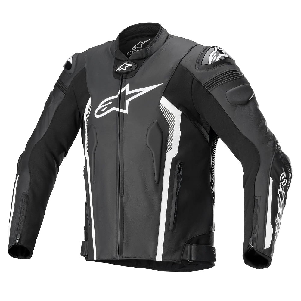 Image of Alpinestars Missile V2 Leather Jacket Black White Talla 58