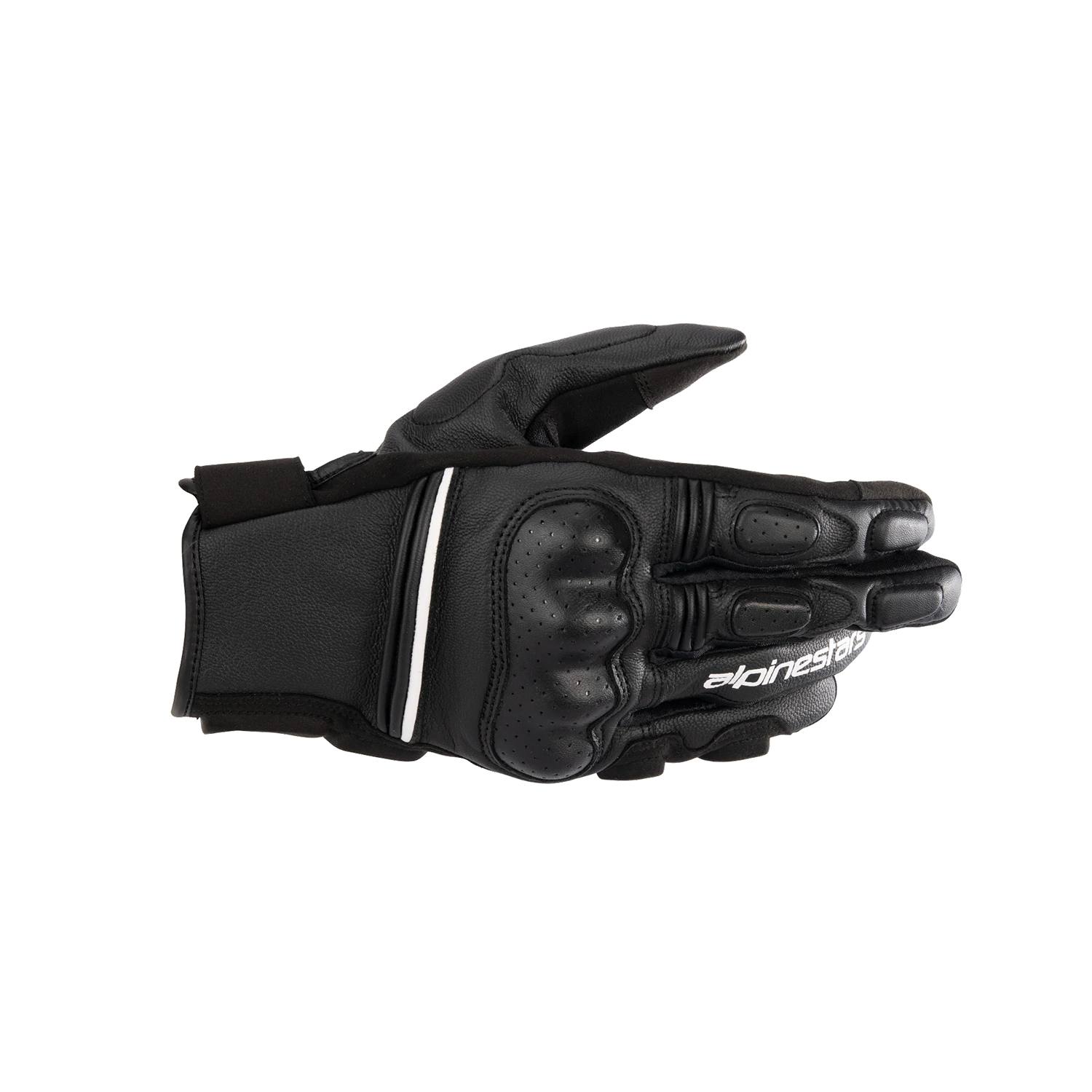 Image of Alpinestars Phenom Leather Gloves Black White Größe L