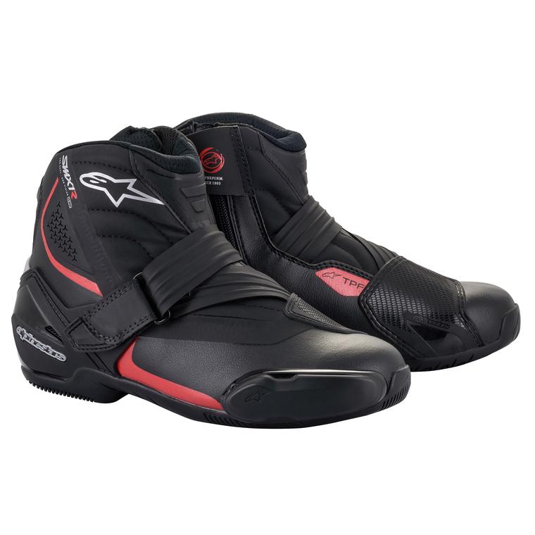 Image of Alpinestars SMX-1 R V2 Black Red Shoes Size 44 EN