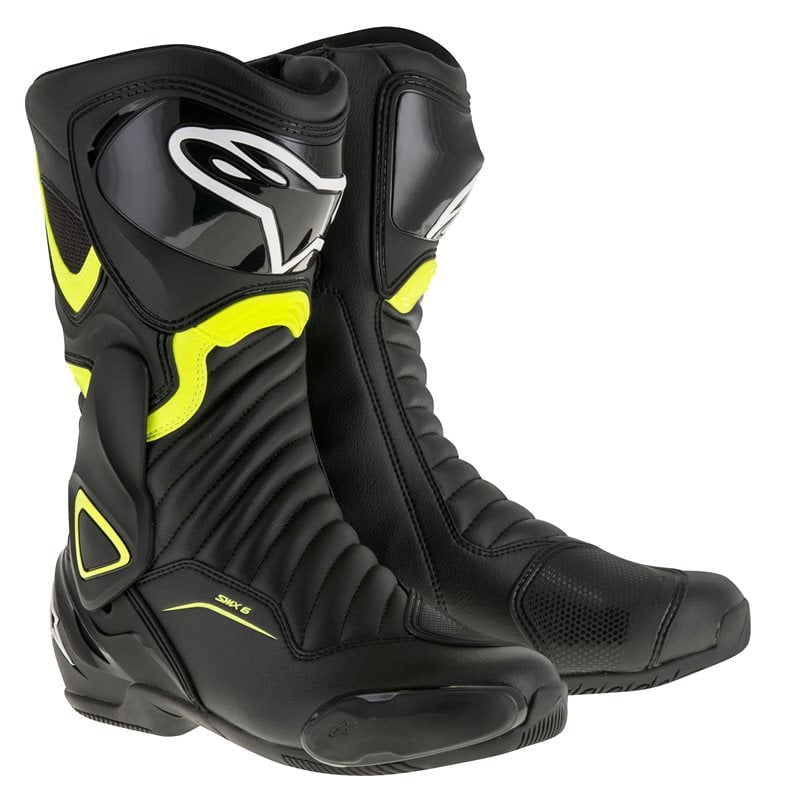 Image of Alpinestars SMX-6 V2 Schwarz Gelb Fluo Stiefel Größe 42