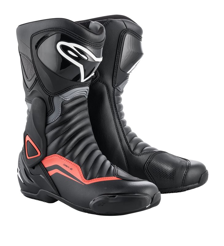 Image of Alpinestars SMX-6 V2 Schwarz Grau Rot Fluo Stiefel Größe 40