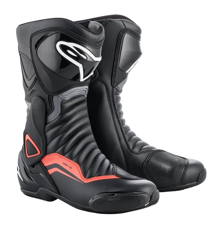 Image of Alpinestars SMX-6 V2 Schwarz Grau Rot Fluo Stiefel Größe 41