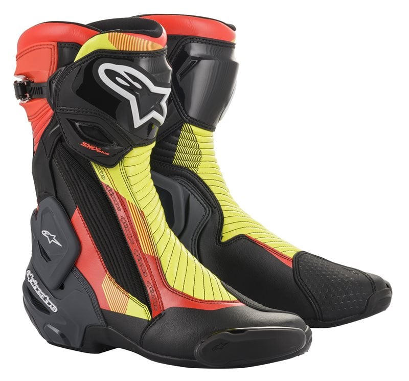 Image of Alpinestars SMX Plus V2 Black Red Fluo Yellow Fluo Gray Size 38 ID 8059175187513