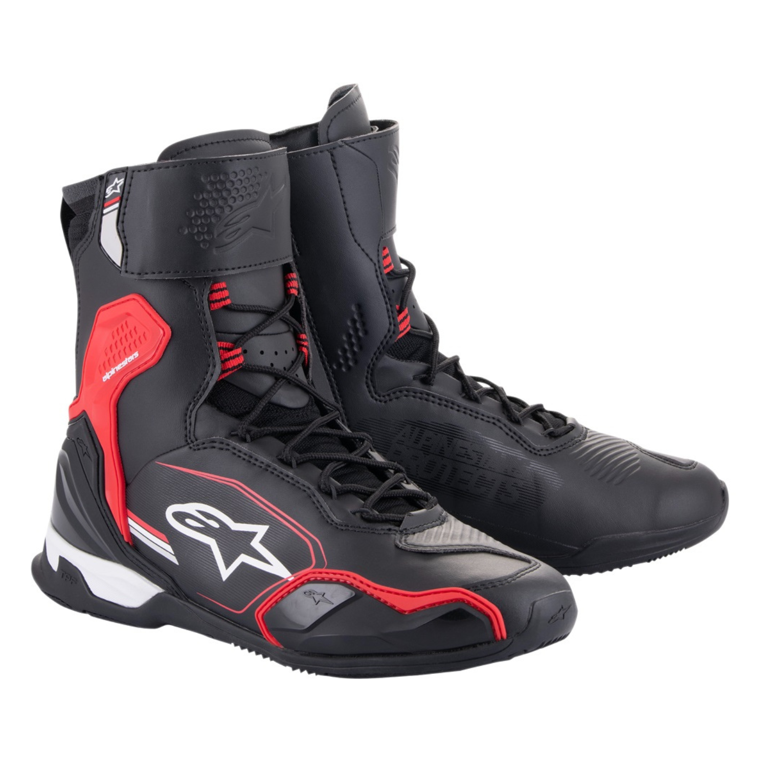 Image of Alpinestars Superfaster Shoes Black Bright Red White Size US 95 EN