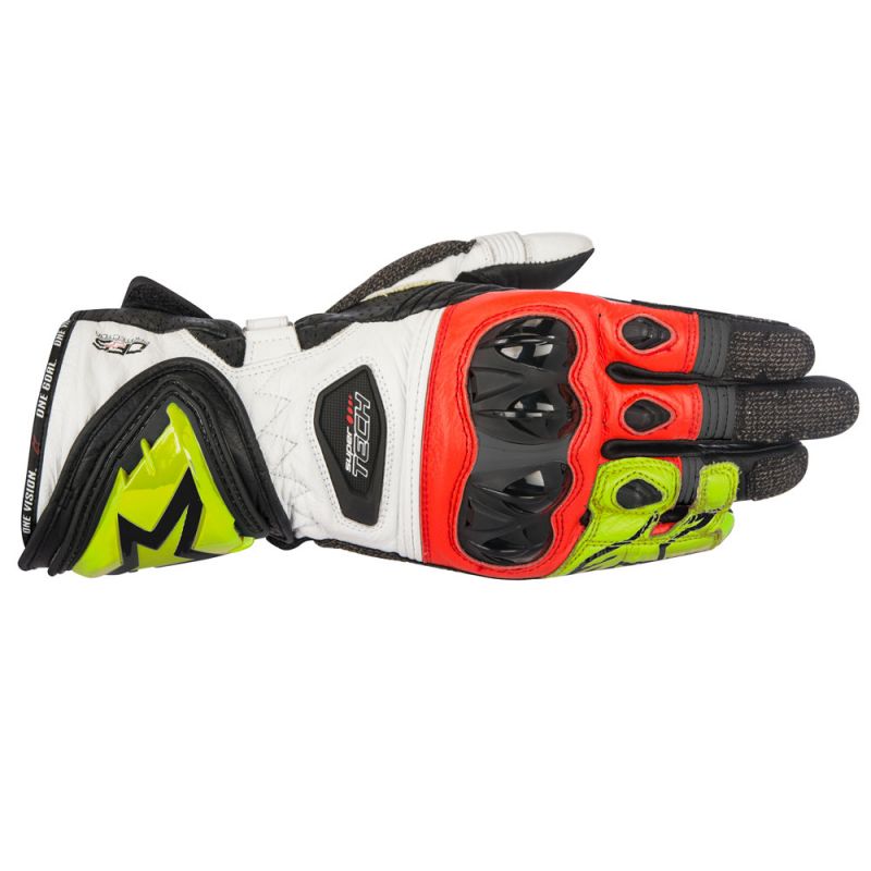 Image of Alpinestars Supertech Black Yellow Fluo Red Size M EN