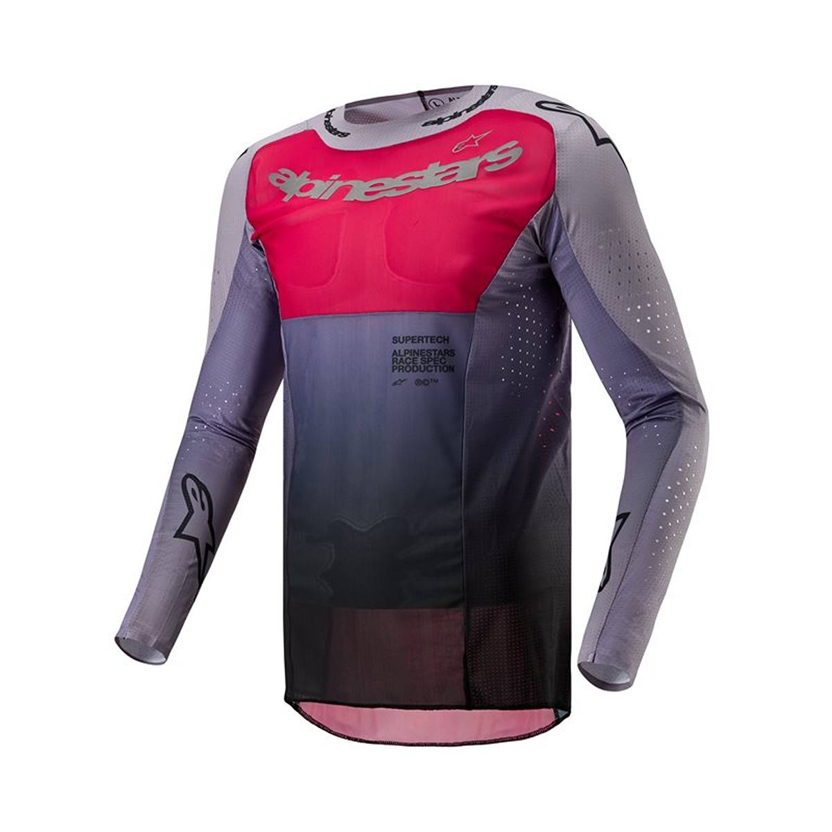 Image of Alpinestars Supertech Dade Jersey Iron Red Berry Größe S