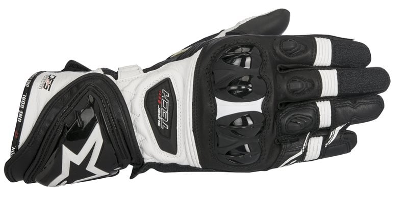 Image of Alpinestars Supertech Schwarz Weiß Handschuhe Größe S