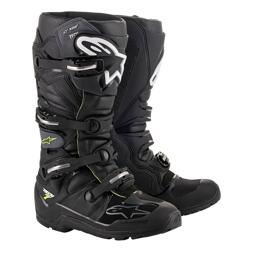 Image of Alpinestars Tech 7 Enduro Drystar Schwarz Grau Stiefel Größe US 14