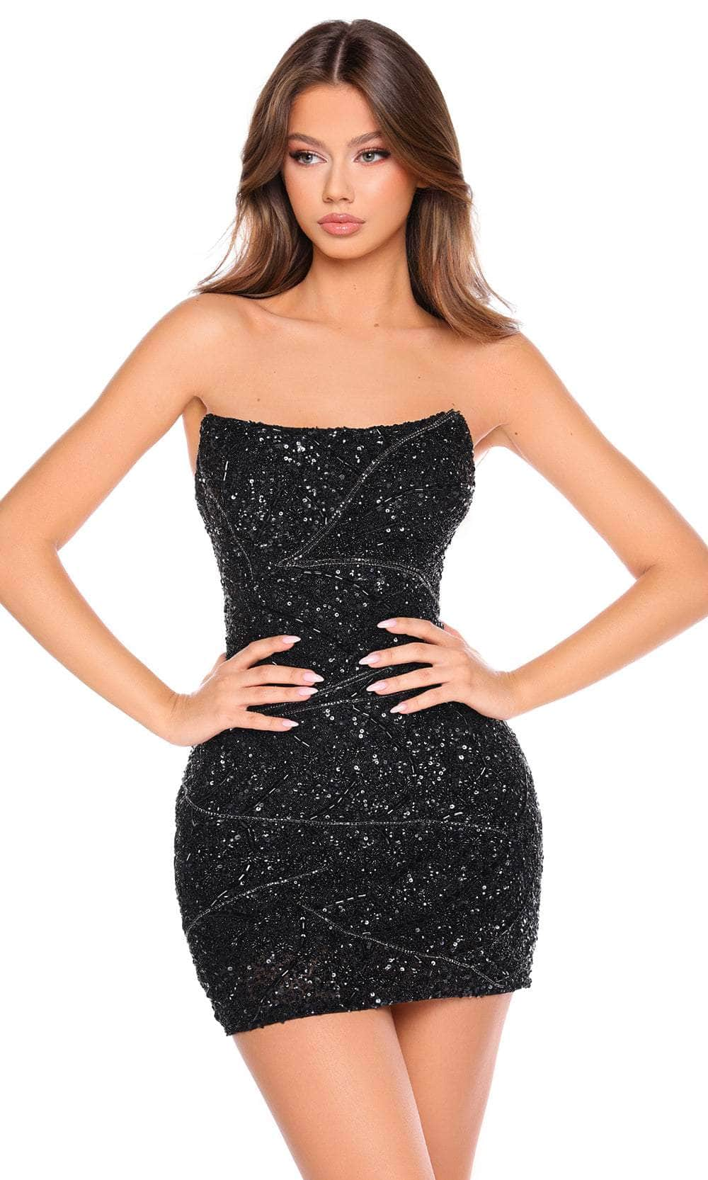 Image of Amarra 88022 - Strapless Sheath Cocktail Dress