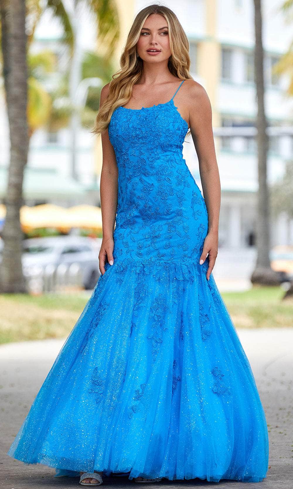 Image of Amarra 88530 - Mermaid Tulle Prom Gown