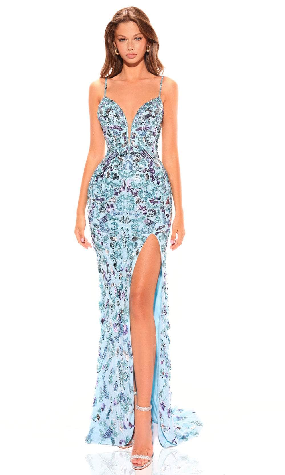 Image of Amarra 94003 - Sequin Sheath Evening Dress