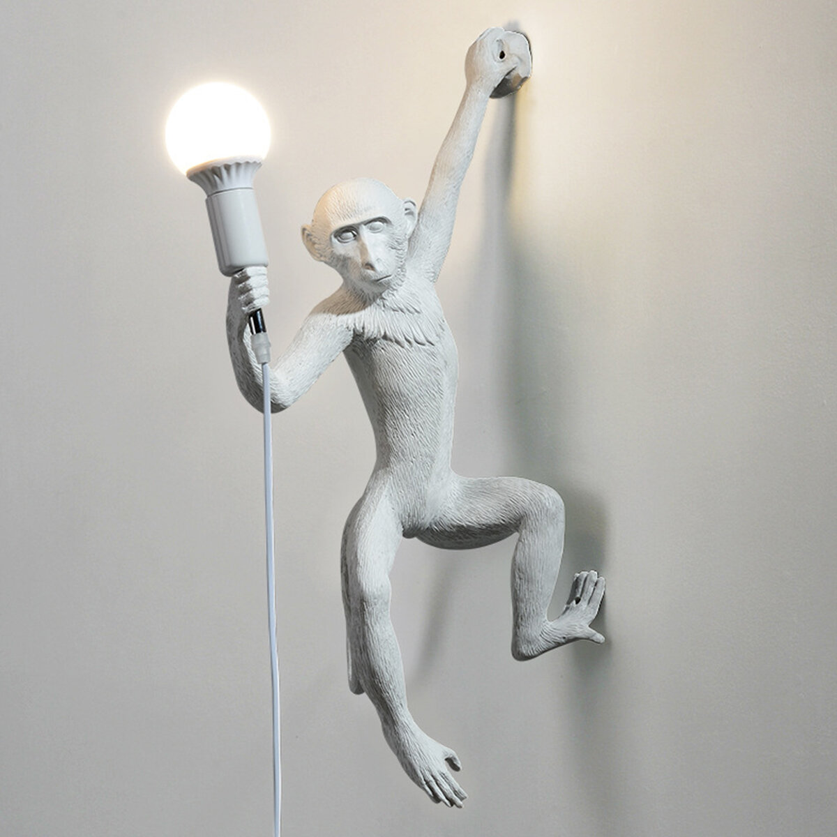 Image of AnFeng Vintage Resin Hemp Rope Monkey Pendant Light Fixture Chandelier Industrial Retro Ceiling Pendant Lamp for Dining