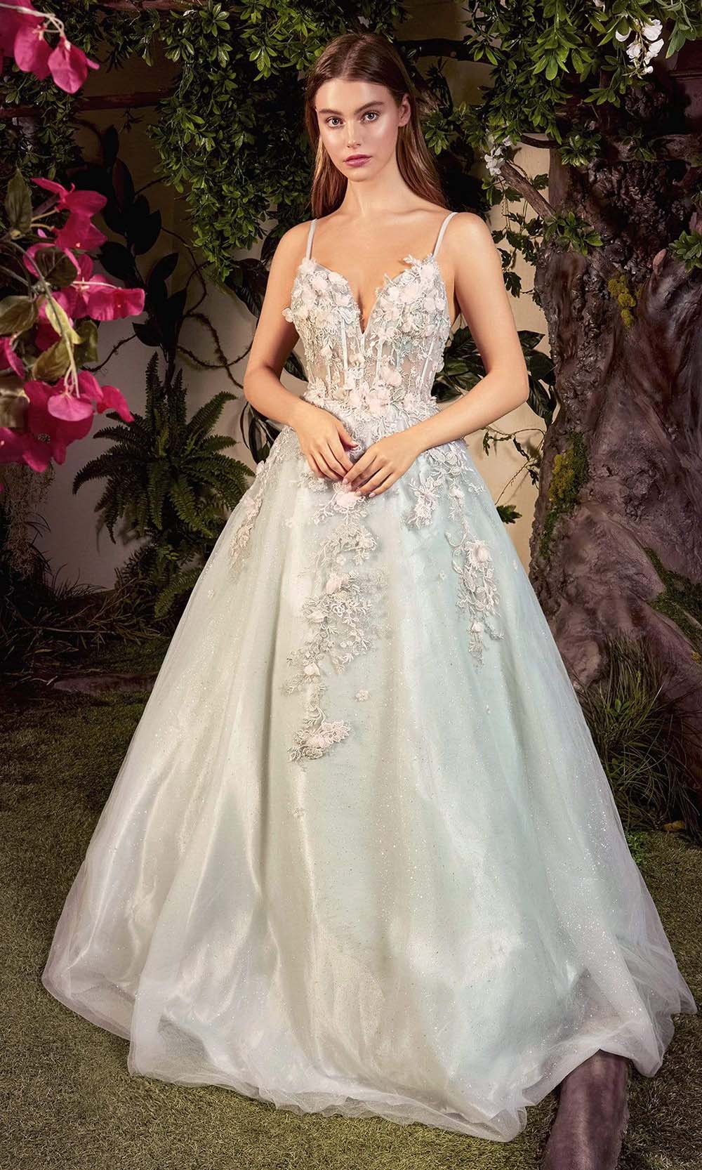 Image of Andrea and Leo - A1040 Floral Embellished A-Line Bridal Gown