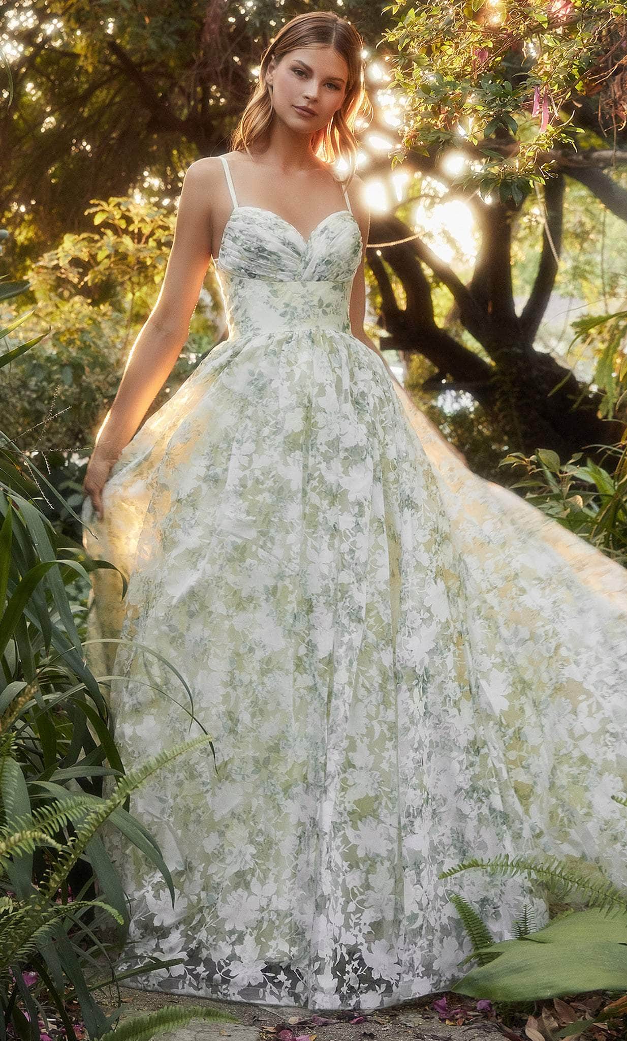 Image of Andrea and Leo A1132 - Floral Organza Prom Gown