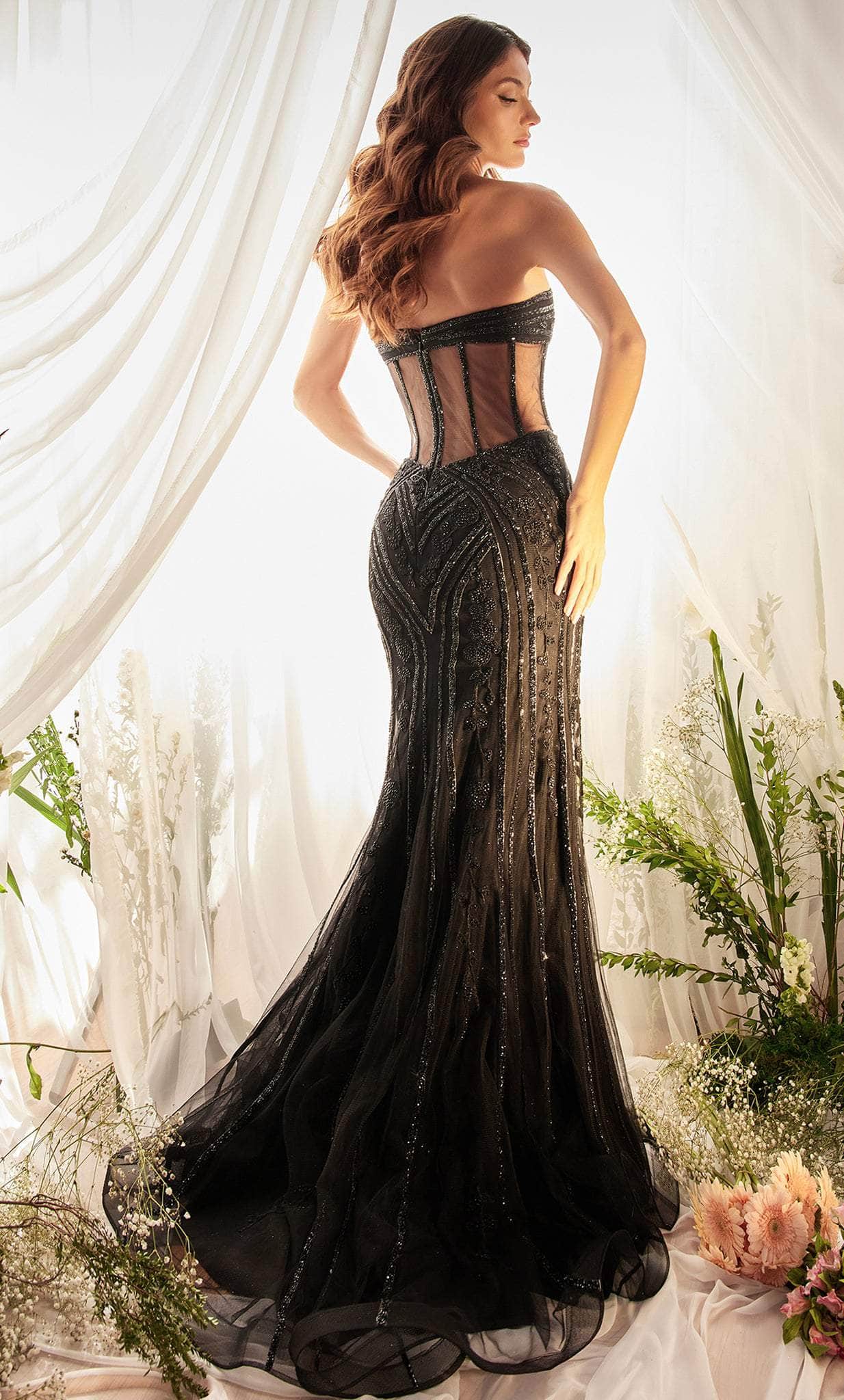 Image of Andrea and Leo A1211 - Illusion Back Beaded Prom Gown