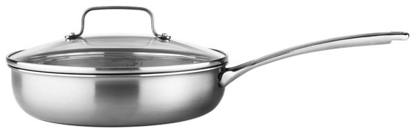 Image of Architect Series&reg Tri-Ply Stainless Steel 25 Quart Saucepan with Lid ID KCGT25PLSX