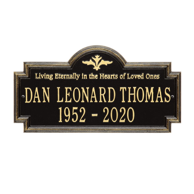 Image of Arlington Standard Two Line "Living Eternally" Wall Plaque